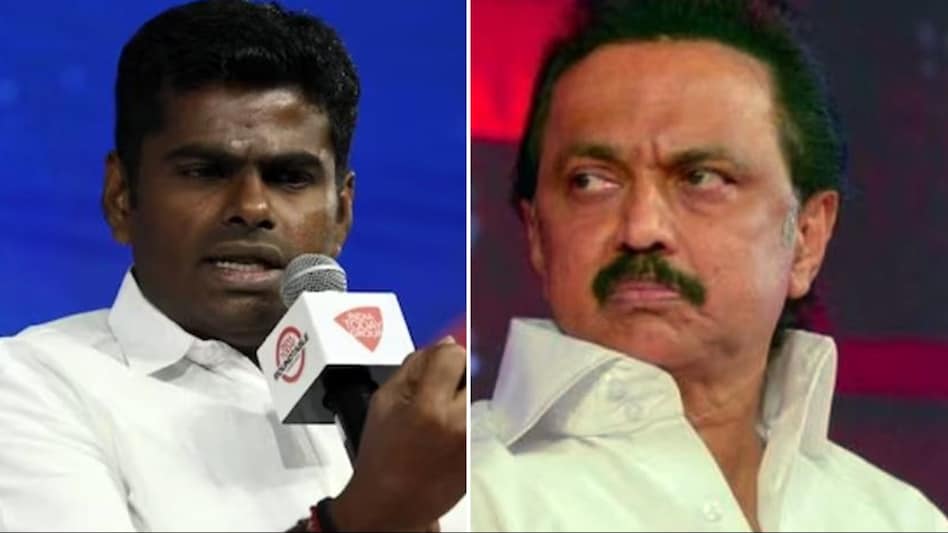 Tamil Nadu BJP chief K Annamalai takes on DMK Tamil Nadu BJP chief K Annamalai takes on DMK