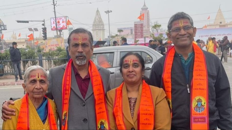 Zoho CEO Sridhar Vembu in Ayodhya with family Zoho CEO Sridhar Vembu in Ayodhya with family