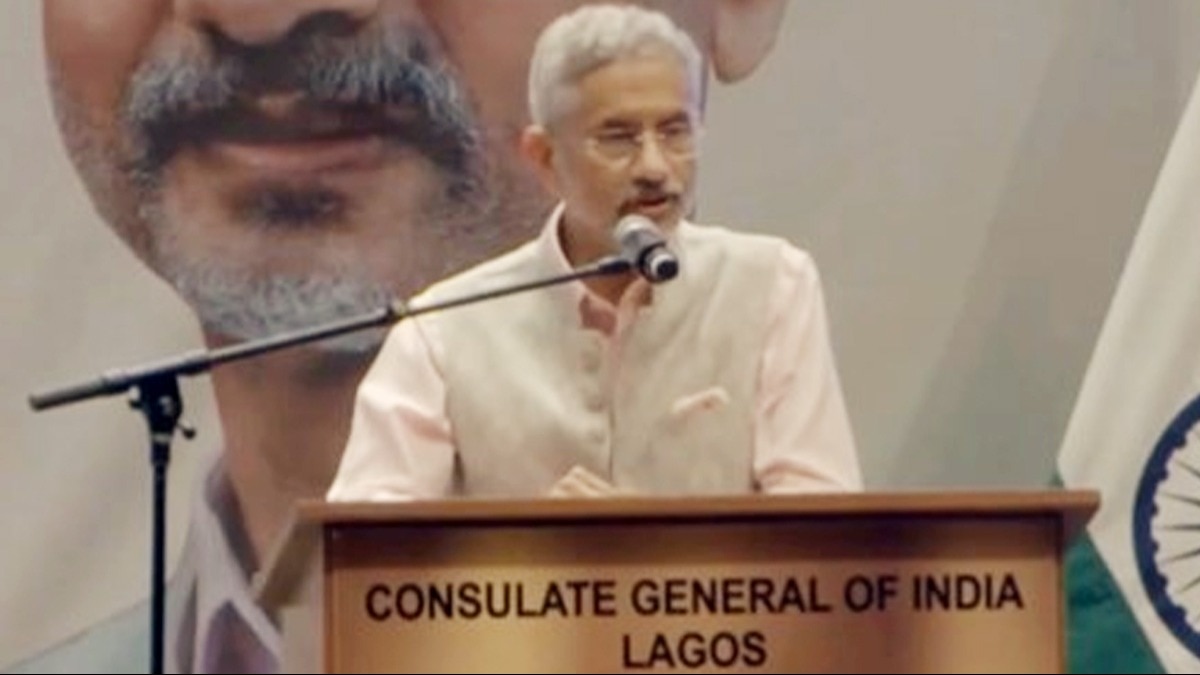 S Jaishankar in in Nigeria to co-chair the sixth India-Nigeria Joint Commission Meeting (JCM) with his counterpart and meet with other leaders there. S Jaishankar in in Nigeria to co-chair the sixth India-Nigeria Joint Commission Meeting (JCM) with his counterpart and meet with other leaders there.