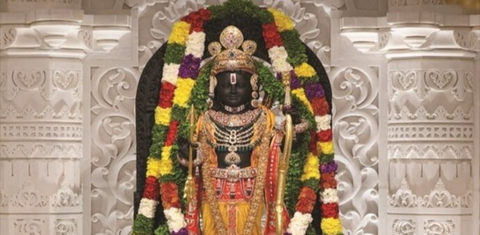 The installation of the Ram Lalla idol, made by Mysuru-based sculptor Arun Yogiraj, was the highlight of the event. The installation of the Ram Lalla idol, made by Mysuru-based sculptor Arun Yogiraj, was the highlight of the event.