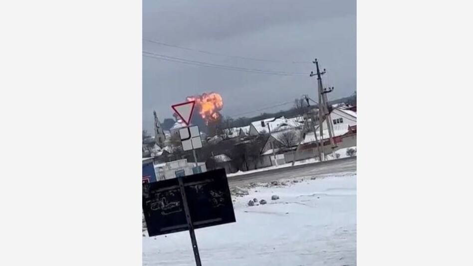 A Russian military plane crashed near the Ukrainian border A Russian military plane crashed near the Ukrainian border