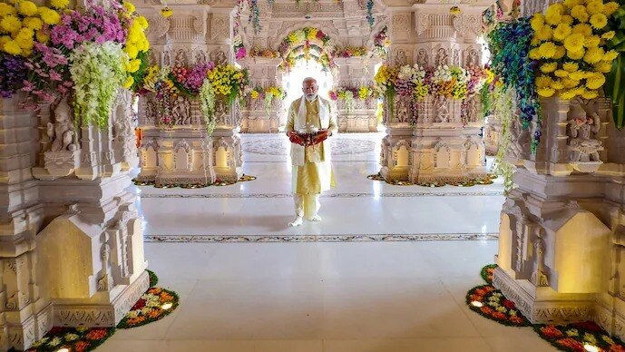 More than 5 lakh people visited the Ram temple in Ayodhya on Tuesday More than 5 lakh people visited the Ram temple in Ayodhya on Tuesday