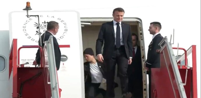 French President Emmanuel Macron in India French President Emmanuel Macron in India