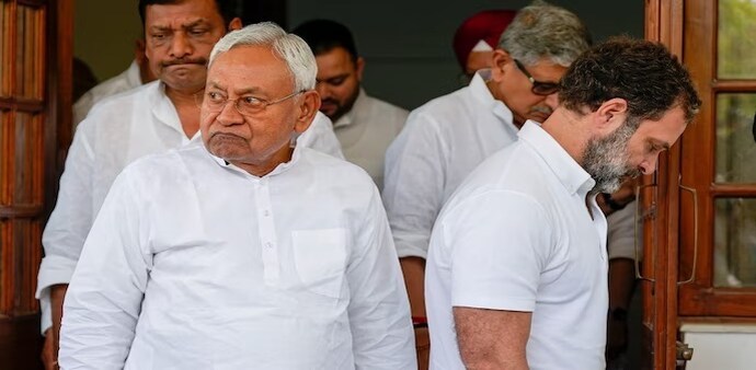 Rahul Gandhi said Nitish Kumar, who was the architect of the INDIA bloc, quit the alliance due to the Bihar caste survey. Rahul Gandhi said Nitish Kumar, who was the architect of the INDIA bloc, quit the alliance due to the Bihar caste survey.