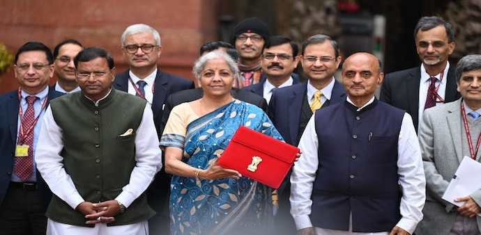 Finance Minister Nirmala Sitharaman carrying the Budget tablet has reached the Parliament. Finance Minister Nirmala Sitharaman carrying the Budget tablet has reached the Parliament.