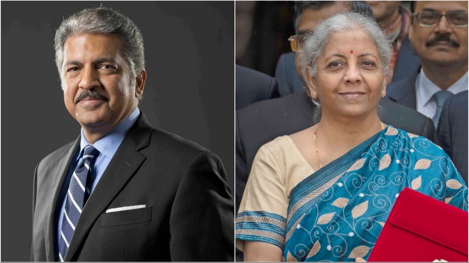 Collage of Anand Mahindra and Nirmala Sitharaman Collage of Anand Mahindra and Nirmala Sitharaman