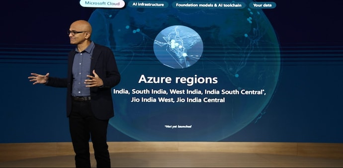 Announcing that Microsoft will be skilling two million Indians in AI, he spoke of moving well-paying jobs to rural India and creating a huge economic opportunity Announcing that Microsoft will be skilling two million Indians in AI, he spoke of moving well-paying jobs to rural India and creating a huge economic opportunity