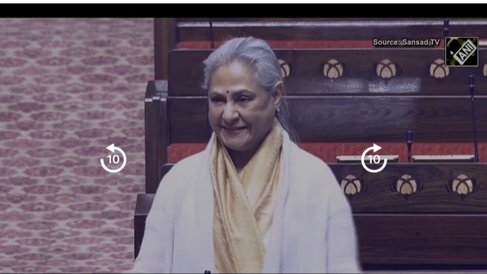 Jaya Bachchan during her farewell speech in Rajya Sabha on Friday. Jaya Bachchan during her farewell speech in Rajya Sabha on Friday.