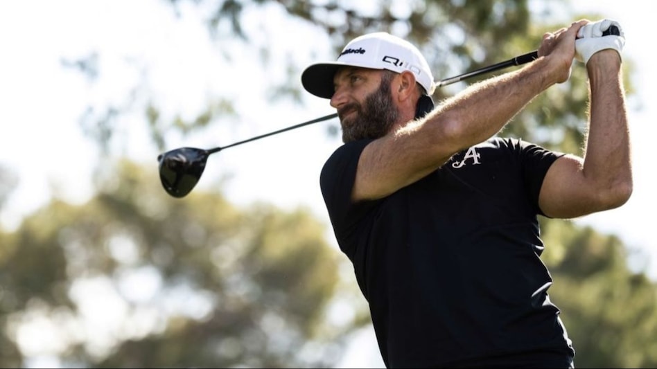 Event co-leader and 4 Aces captain Dustin Johnson in action on day two of LIV Golf Las Vegas on Friday. Image courtesy livgolf.com. Event co-leader and 4 Aces captain Dustin Johnson in action on day two of LIV Golf Las Vegas on Friday. Image courtesy livgolf.com.
