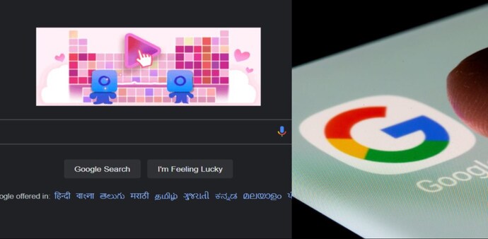 Google Doodle during Valentine's Day Google Doodle during Valentine's Day