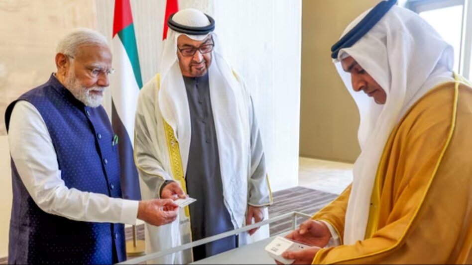 PM Narendra Modi and UAE President Sheikh Mohammed Bin Zayed Al Nahyan agreed to join their UPI services. PM Narendra Modi and UAE President Sheikh Mohammed Bin Zayed Al Nahyan agreed to join their UPI services.