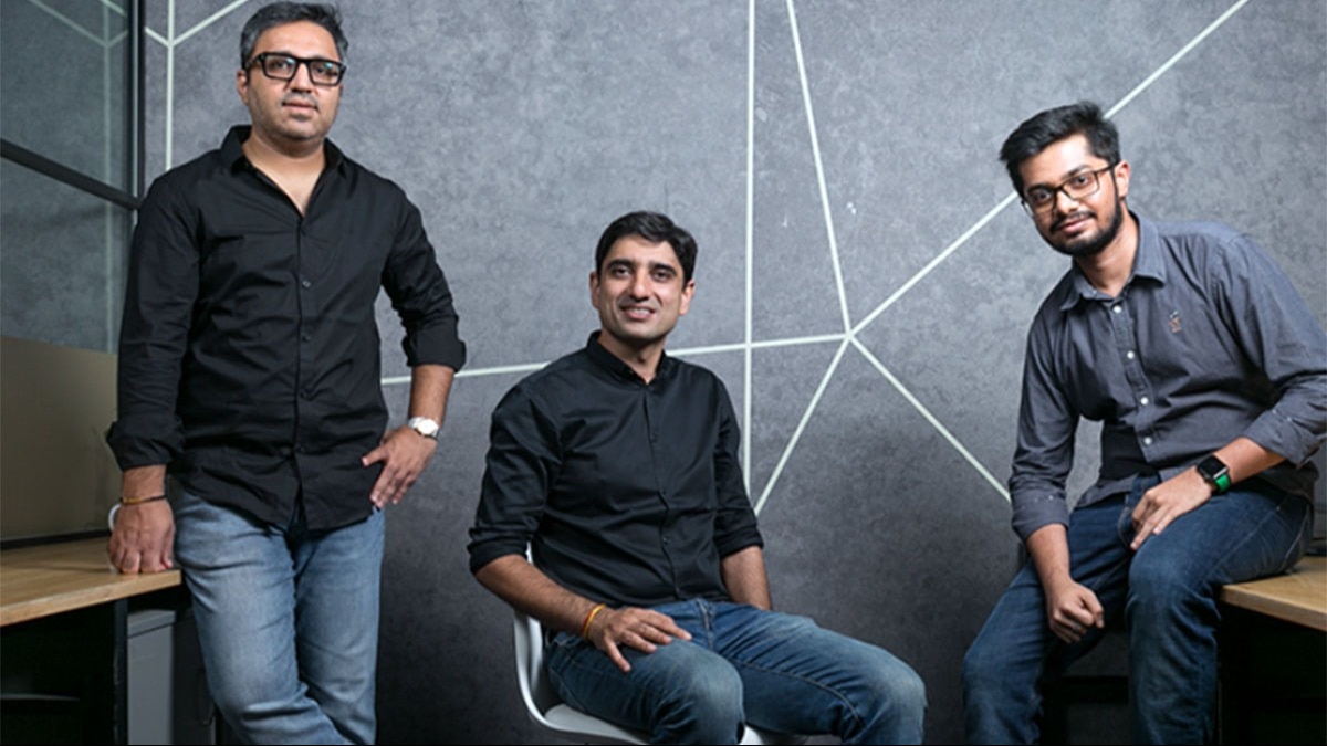 (From left) Ashneer Grover, Suhail Sameer, and Shashvat Nakrani.