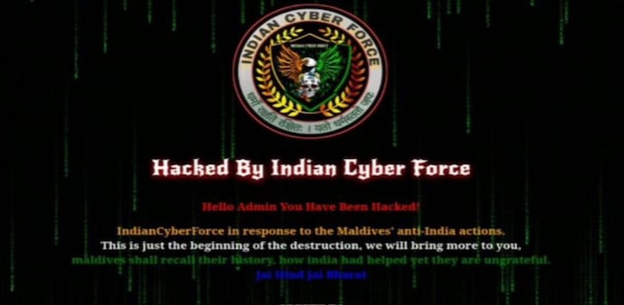 The hacking was done "in response to the Maldives' anti-India action" The hacking was done "in response to the Maldives' anti-India action"