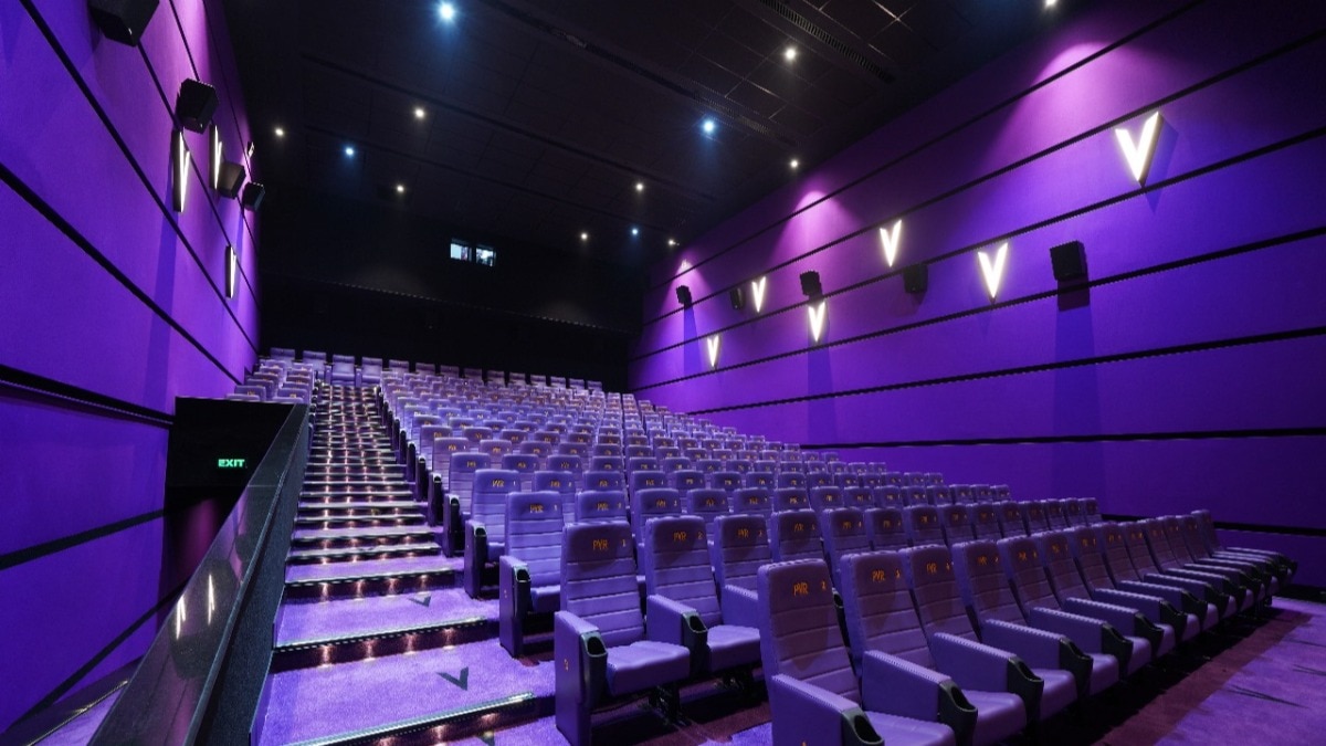 Auditoriums follow a different colour theme ranging from red, golden, purple and teal matching with the seating and the carpet. Auditoriums follow a different colour theme ranging from red, golden, purple and teal matching with the seating and the carpet.