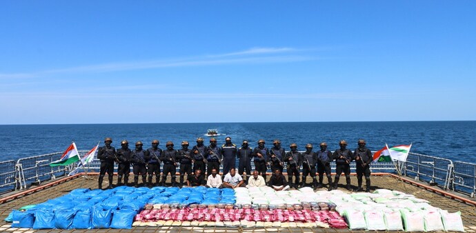 According to the agencies, the international market value of the drugs seized is estimated to be more than Rs 2,000 crore. According to the agencies, the international market value of the drugs seized is estimated to be more than Rs 2,000 crore.
