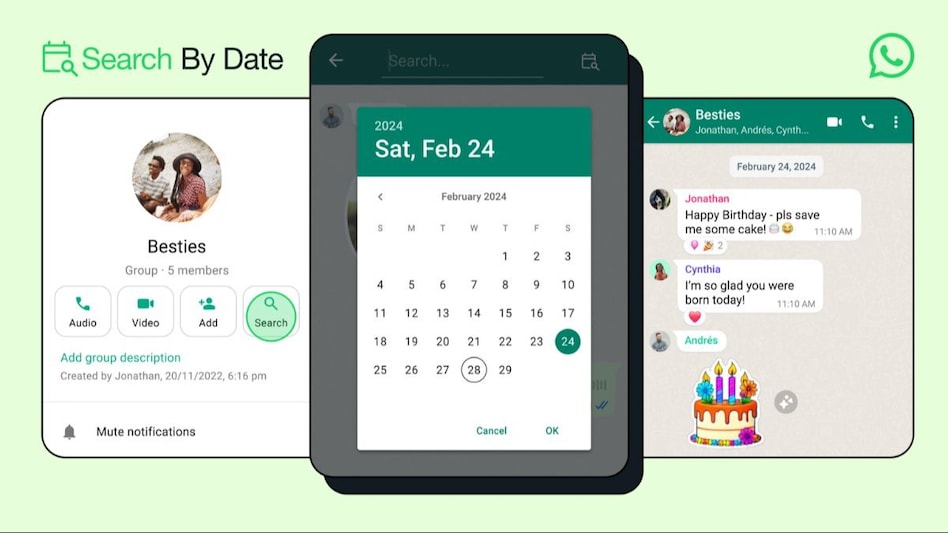 WhatsApp introduces new search by date feature for Android users WhatsApp introduces new search by date feature for Android users