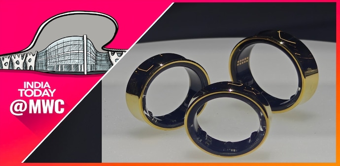 The Samsung Galaxy Ring is on display at MWC 2024. The Samsung Galaxy Ring is on display at MWC 2024.