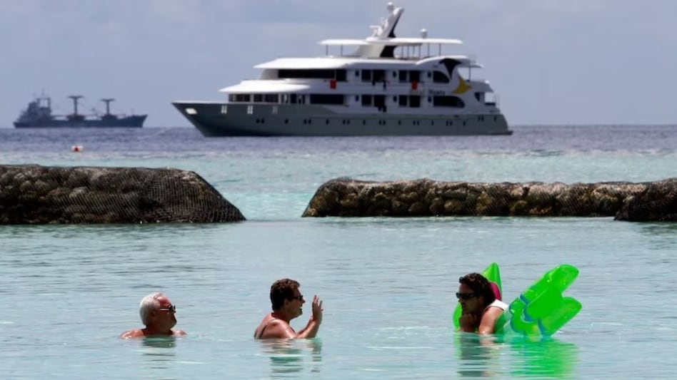 The decline is the result of a campaign asking Indian tourists to visit the country's Lakshadweep islands instead of the Maldives. The decline is the result of a campaign asking Indian tourists to visit the country's Lakshadweep islands instead of the Maldives.