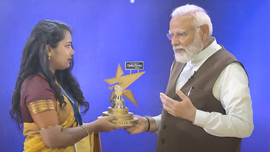 PM Modi presents first-ever National Creators Award PM Modi presents first-ever National Creators Award