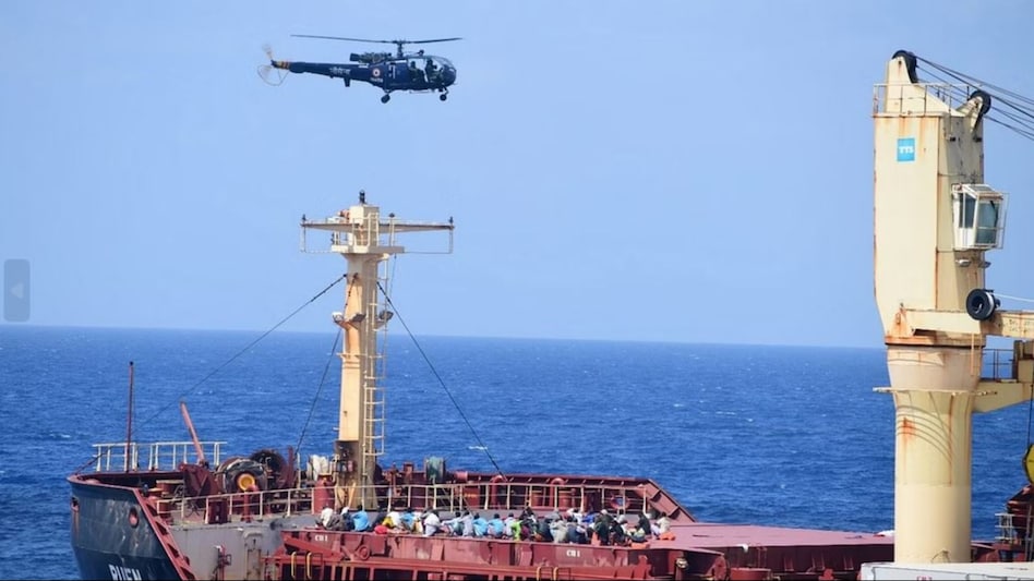 Indian Navy rescues hijacked vessel MV Ruen Indian Navy rescues hijacked vessel MV Ruen