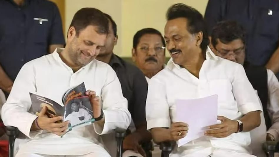 The Congress and DMK are part of the INDIA alliance, a coalition of 20-plus parties to take on the BJP. The Congress and DMK are part of the INDIA alliance, a coalition of 20-plus parties to take on the BJP.