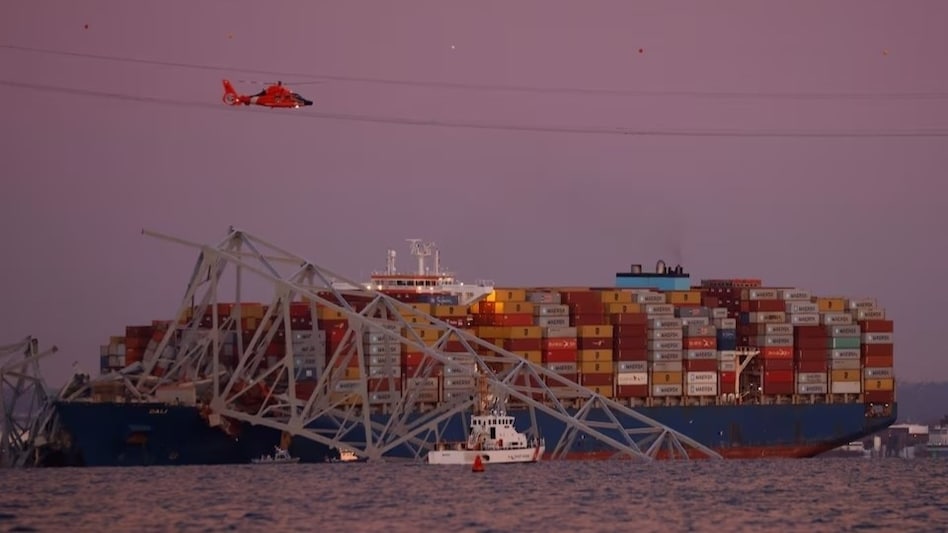 A cargo ship named Dali, manned by 22 Indian crew members, collided with the Francis Scott Key Bridge in Baltimore A cargo ship named Dali, manned by 22 Indian crew members, collided with the Francis Scott Key Bridge in Baltimore