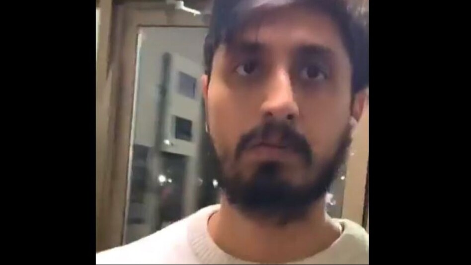 The video captures a male customer, whose face isn't shown, berating the delivery worker, calling him names like "dummy," The video captures a male customer, whose face isn't shown, berating the delivery worker, calling him names like "dummy,"