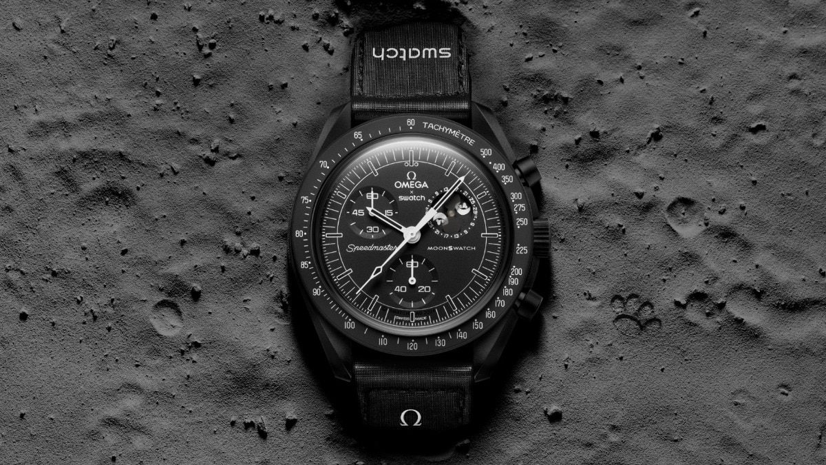 Omega x Swatch MISSION TO THE MOONPHASE – NEW MOON Omega x Swatch MISSION TO THE MOONPHASE – NEW MOON