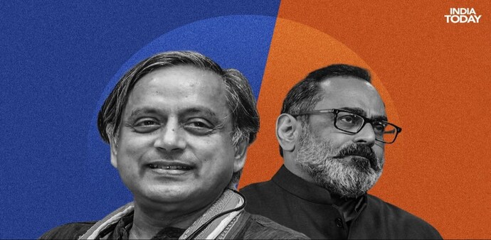 BJP's Rajeev Chandrasekhar sends legal notice for defamation to Congress counterpart Shashi Tharoor BJP's Rajeev Chandrasekhar sends legal notice for defamation to Congress counterpart Shashi Tharoor
