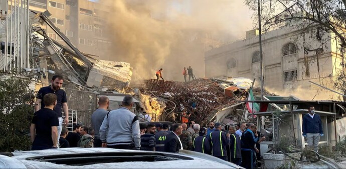 The heightened tensions stem from Iran's pledge to retaliate for the April 1 airstrike targeting its embassy compound in Syria’s Damascus. The heightened tensions stem from Iran's pledge to retaliate for the April 1 airstrike targeting its embassy compound in Syria’s Damascus.