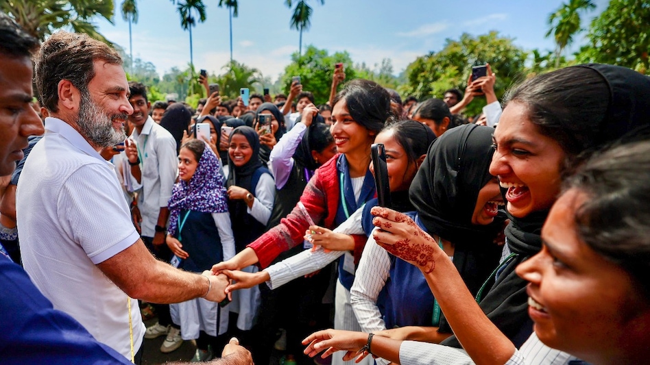 Rahul Gandhi lashes out at BJP during his election rally in Wayanad Rahul Gandhi lashes out at BJP during his election rally in Wayanad