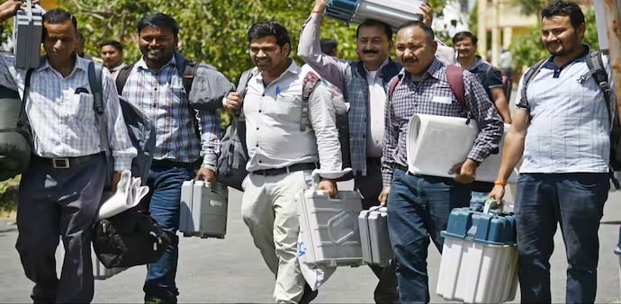 The apex court is hearing petitions seeking cross-verification of votes polled on Electronic Voting Machines (EVMs) by matching them with VVPAT paper slips. The apex court is hearing petitions seeking cross-verification of votes polled on Electronic Voting Machines (EVMs) by matching them with VVPAT paper slips.