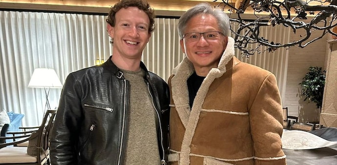 Meta’s Mark Zuckerberg and Nvidia’s Jensen Huang Meta’s Mark Zuckerberg and Nvidia’s Jensen Huang