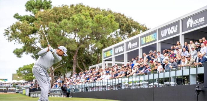 Anirban Lahiri of India and Crushers GC fired a flawless round on day one of LIV Golf Adelaide at the Grange Golf Club on Friday. Image courtesy livgolf.com. Anirban Lahiri of India and Crushers GC fired a flawless round on day one of LIV Golf Adelaide at the Grange Golf Club on Friday. Image courtesy livgolf.com.