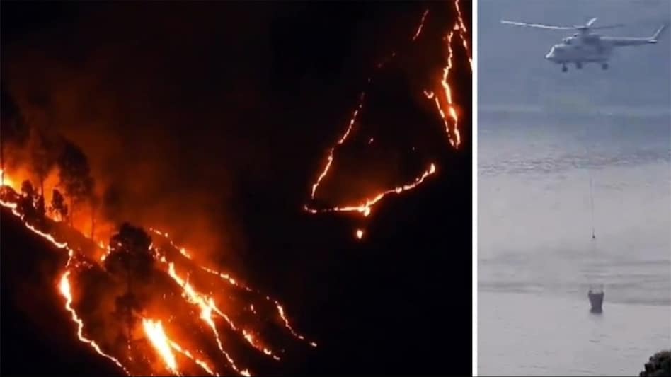 The blaze has spread near the High Court colony and Indian Army's installation near the Pines area and has also affected traffic movement. (Photo: India Today/screengrab) The blaze has spread near the High Court colony and Indian Army's installation near the Pines area and has also affected traffic movement. (Photo: India Today/screengrab)