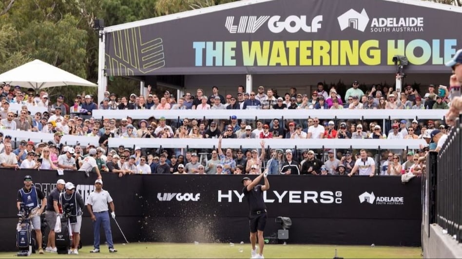 Brendan Steele of HyFlyers GC in action during the second round of LIV Golf Adelaide where he currently leads the individual competition and has the HyFlyers in second place Image courtesy LIV Golf. Brendan Steele of HyFlyers GC in action during the second round of LIV Golf Adelaide where he currently leads the individual competition and has the HyFlyers in second place Image courtesy LIV Golf.