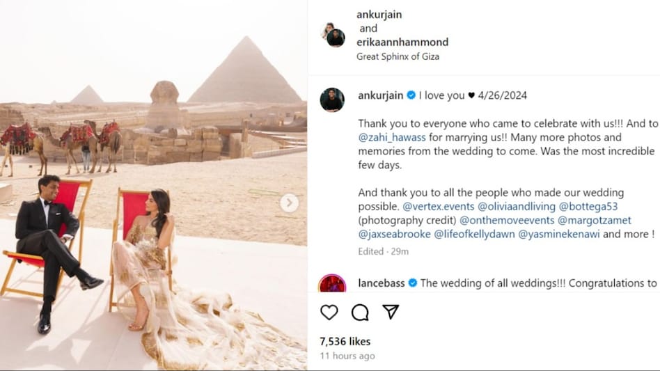 Erika, 32, and Jain, 33, met when the entrepreneur started working out at Rumble Boxing celeb-loved gym which his now wife founded and was also a fitness instructor at the time, according to a report in The Sun. Erika, 32, and Jain, 33, met when the entrepreneur started working out at Rumble Boxing celeb-loved gym which his now wife founded and was also a fitness instructor at the time, according to a report in The Sun.