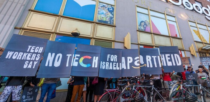 Israel protest outside Google office Israel protest outside Google office