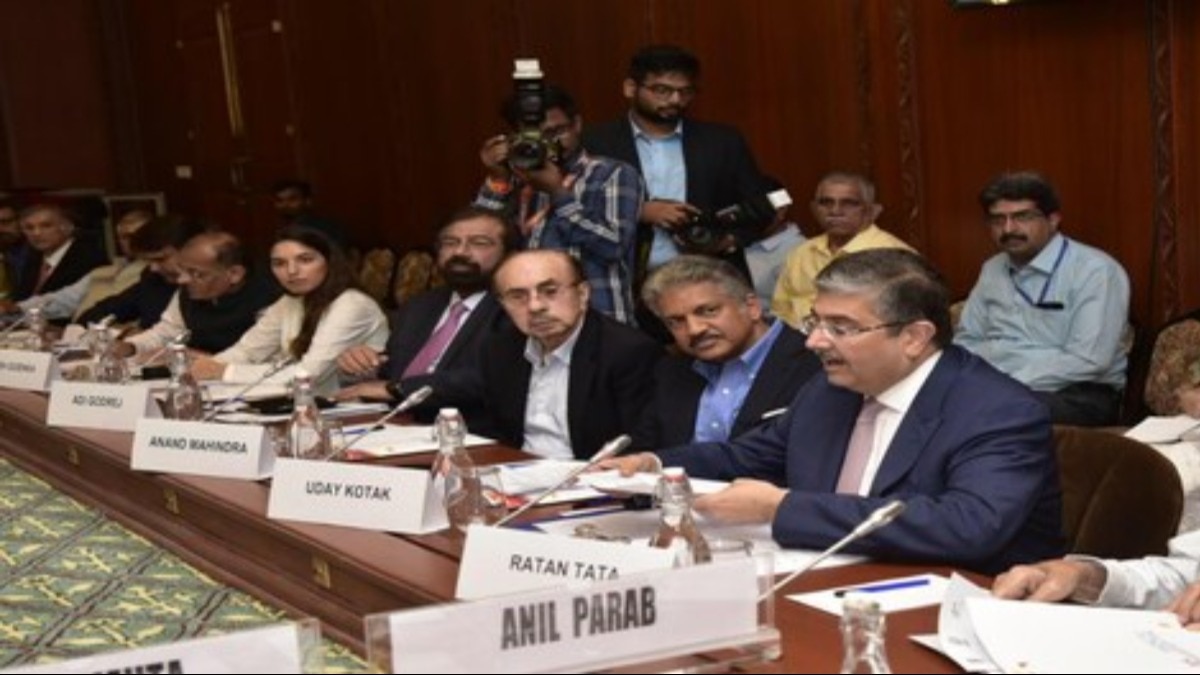 A file photo of Adi Godrej, Anand Mahindra and Uday Kotak in Mumbai. A file photo of Adi Godrej, Anand Mahindra and Uday Kotak in Mumbai.