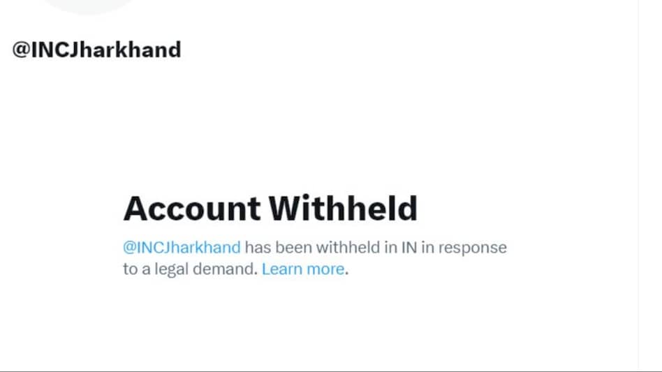 Jharkhand Congress handle withheld by X (formerly known as Twitter) in India Jharkhand Congress handle withheld by X (formerly known as Twitter) in India