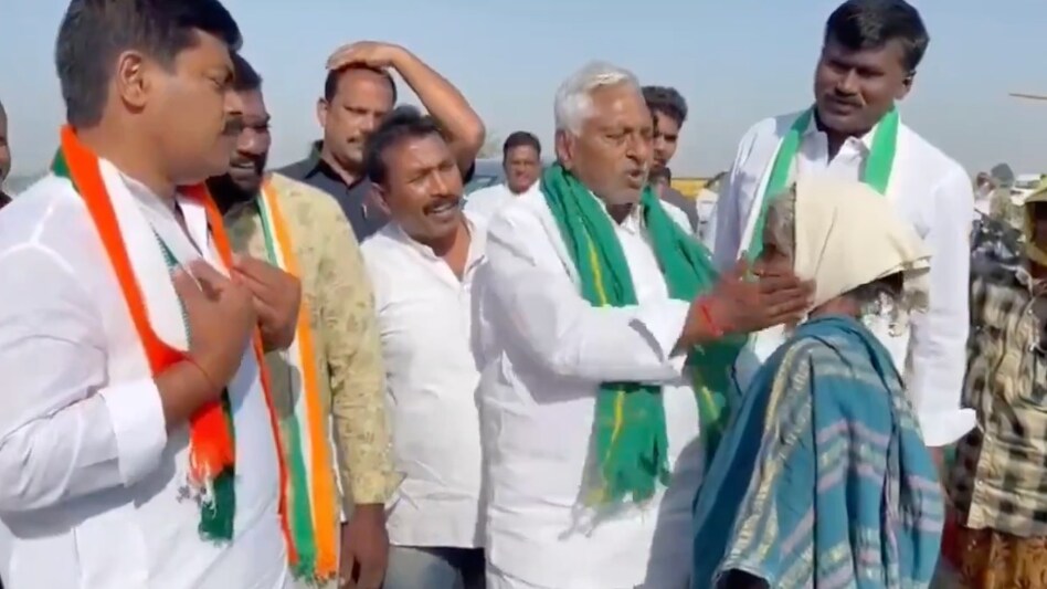WATCH: Telangana Congress leader slaps woman during campaign WATCH: Telangana Congress leader slaps woman during campaign