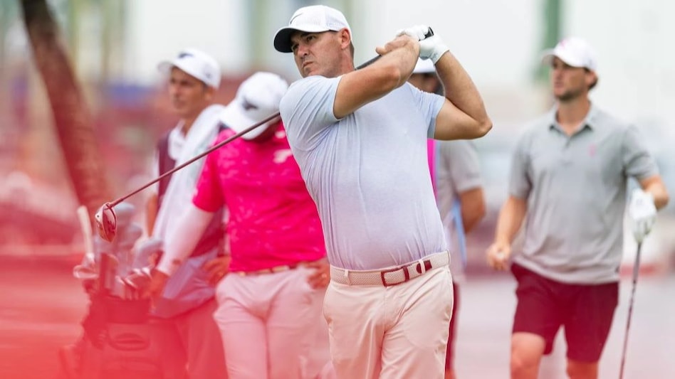 Day two leader at LIV Golf Singapore Brooks Koepka in action on Saturday. Image courtesy livgolf.com. Day two leader at LIV Golf Singapore Brooks Koepka in action on Saturday. Image courtesy livgolf.com.