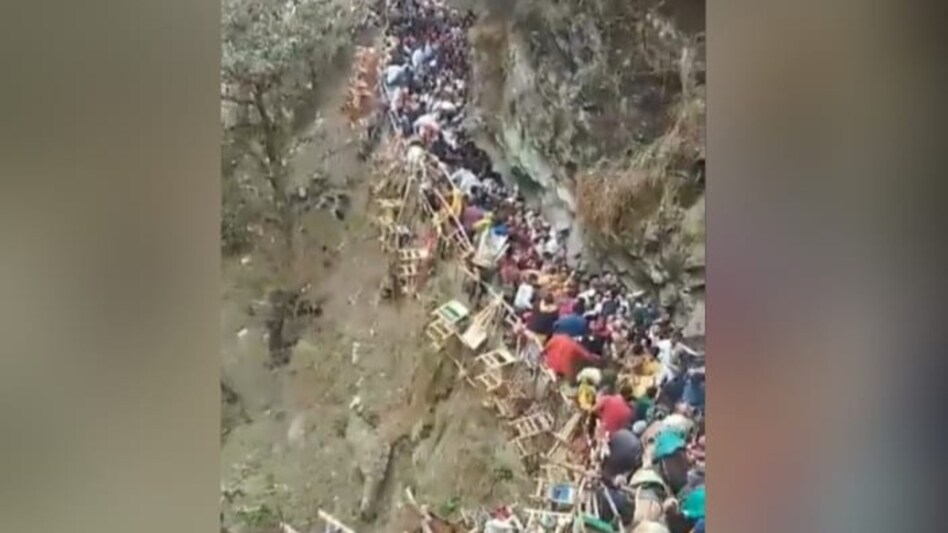 A huge rush of devotees around the hilly approach to Uttarakhand's Yamunotri - a part of Char Dham Yatra along with Gangotri, Kedarnath, and Badrinath - led to a massive crowd build-up on the small hillside path on May 11. A huge rush of devotees around the hilly approach to Uttarakhand's Yamunotri - a part of Char Dham Yatra along with Gangotri, Kedarnath, and Badrinath - led to a massive crowd build-up on the small hillside path on May 11.