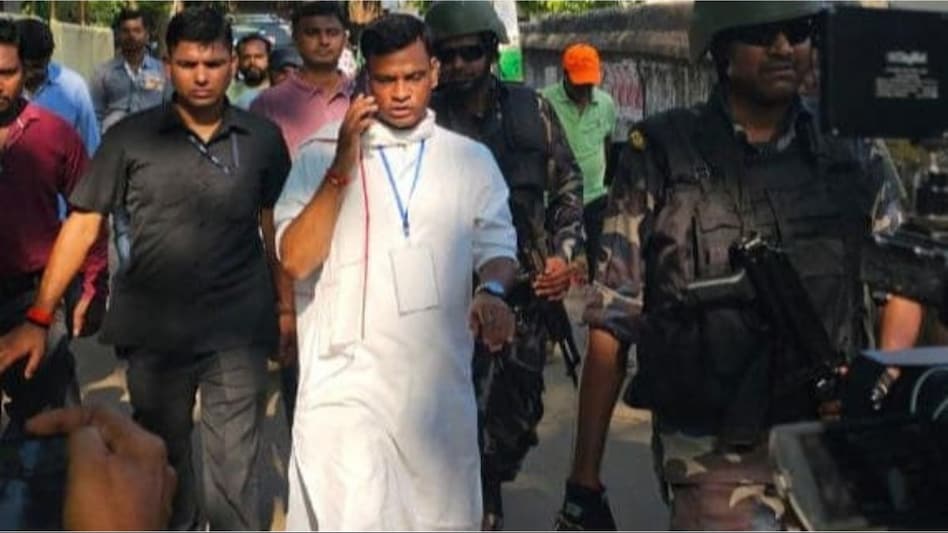 The BJP claimed that Trinamool Congress (TMC) workers attacked the convoy while Tudu was visiting a polling booth in the Garbeta area of West Midnapore district. The BJP claimed that Trinamool Congress (TMC) workers attacked the convoy while Tudu was visiting a polling booth in the Garbeta area of West Midnapore district.