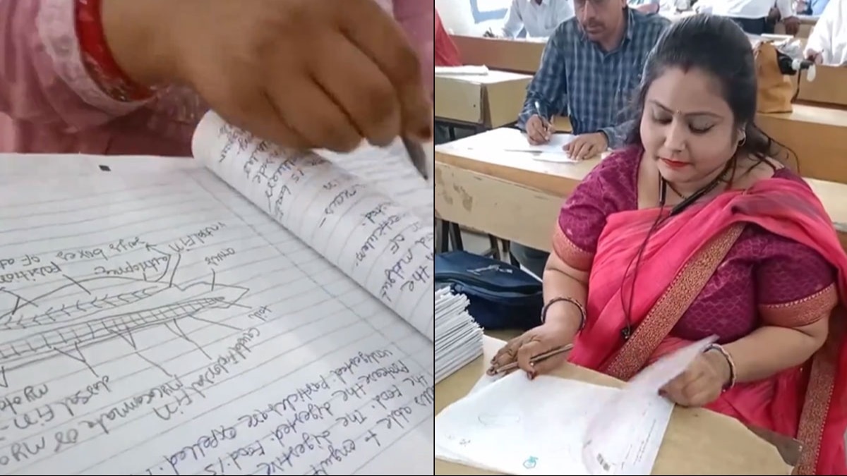 WATCH: Bihar teacher seen marking answer sheets without reading; FIR lodged 