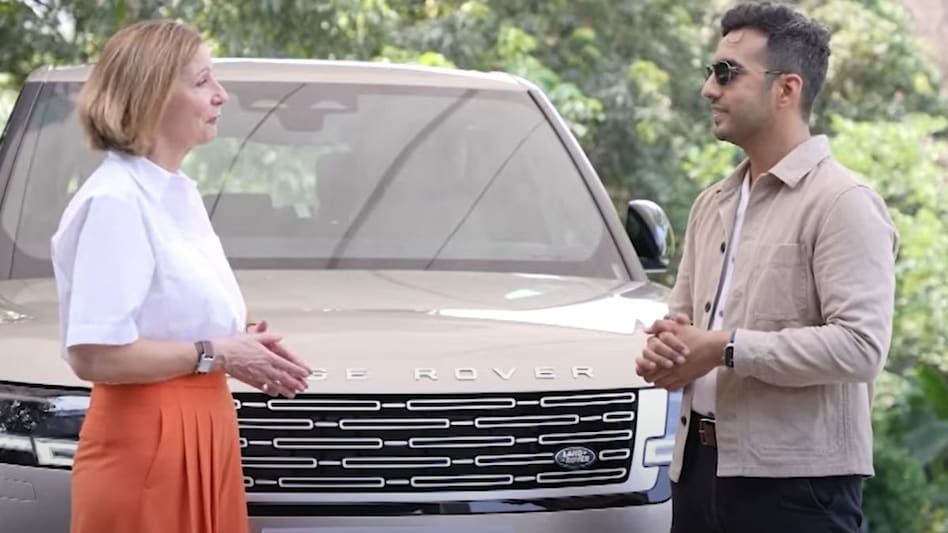 Tech Today's Aayush Ailawadi with Geraldine Ingham, Global Managing Director at Jaguar Land Rover Tech Today's Aayush Ailawadi with Geraldine Ingham, Global Managing Director at Jaguar Land Rover