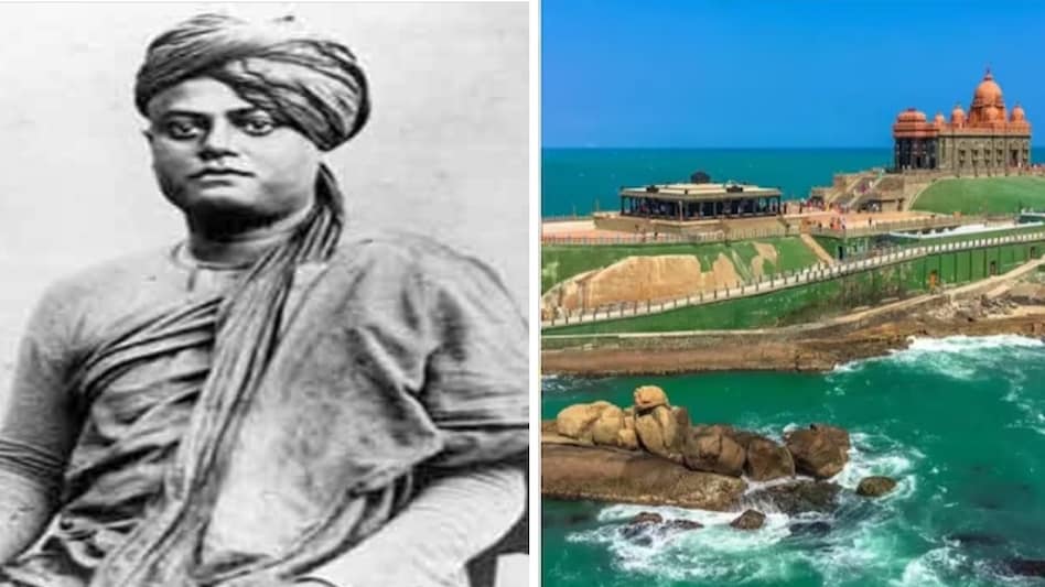 Swami Vivekananda swam to reach the rock off Kanyakumari coast and meditated for three days Swami Vivekananda swam to reach the rock off Kanyakumari coast and meditated for three days