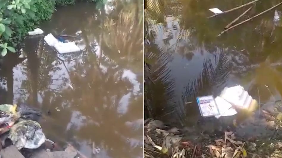 Chaos erupts in West Bengal's South 24 Parganas as mob throws EVM into pond Chaos erupts in West Bengal's South 24 Parganas as mob throws EVM into pond