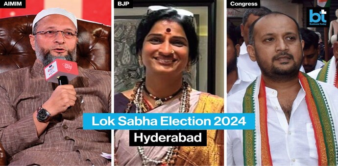 Hyderabad Lok Sabha Election Results 2024: Asaduddin Owaisi, Madhavi Latha in the fray Hyderabad Lok Sabha Election Results 2024: Asaduddin Owaisi, Madhavi Latha in the fray