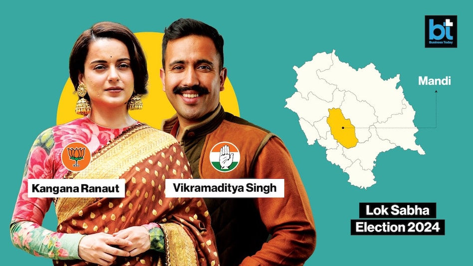 Mandi Lok Sabha election result 2024: Kangana Ranaut takes on Vikramaditya Singh Mandi Lok Sabha election result 2024: Kangana Ranaut takes on Vikramaditya Singh